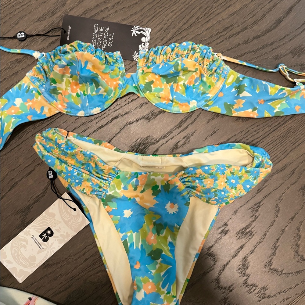 Blackbough print swimsuit